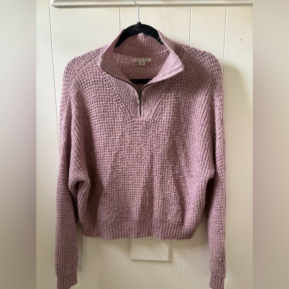 American Eagle Outfitters Pink Cowl Neck Sweater